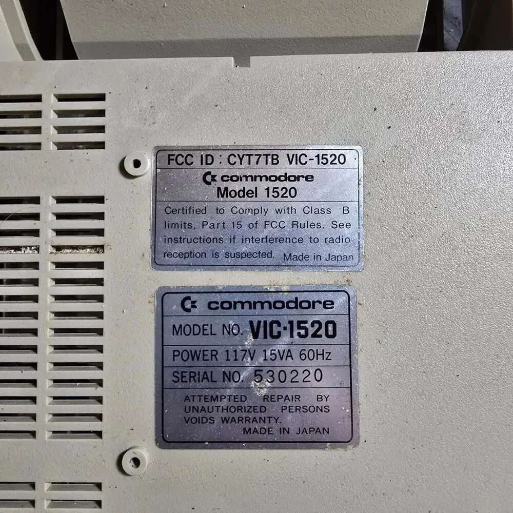 Used Commodore VIC-1520 Printer For Commodore 64 Untested